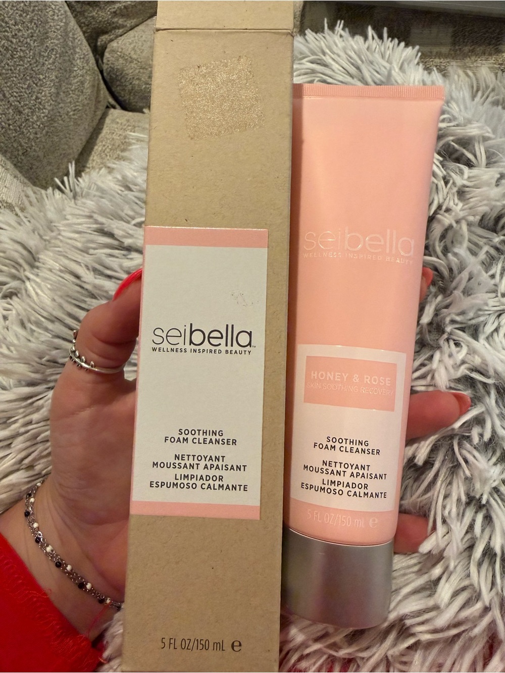 Seibella Honey & Rose Soothing Foam Cleanser - Pink